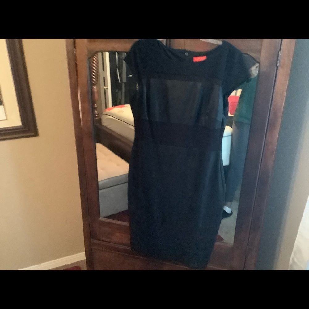 Black Faux Dress New